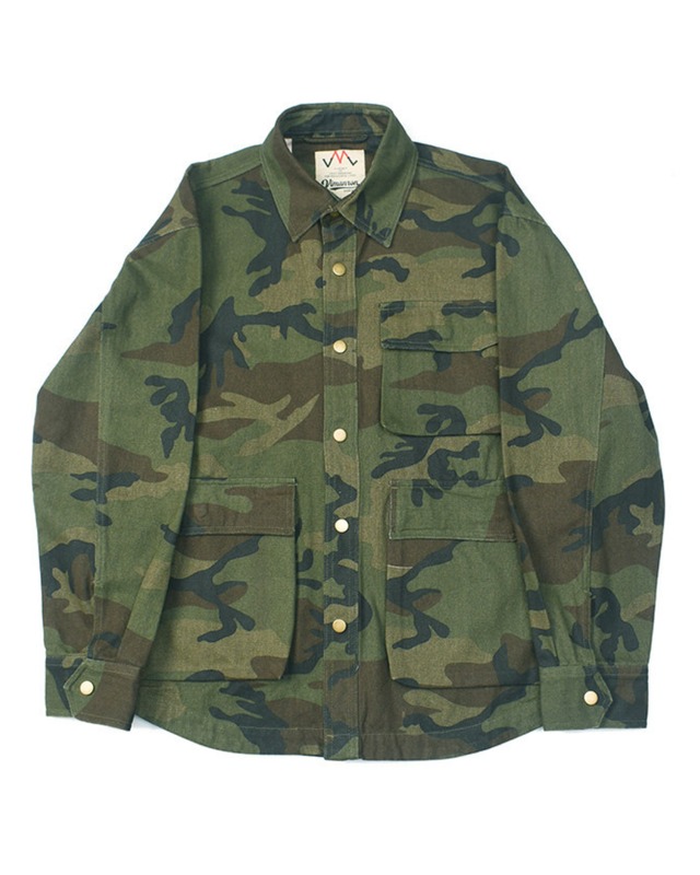 長袖 シャツカラー 迷彩柄 カバーオール  S0344