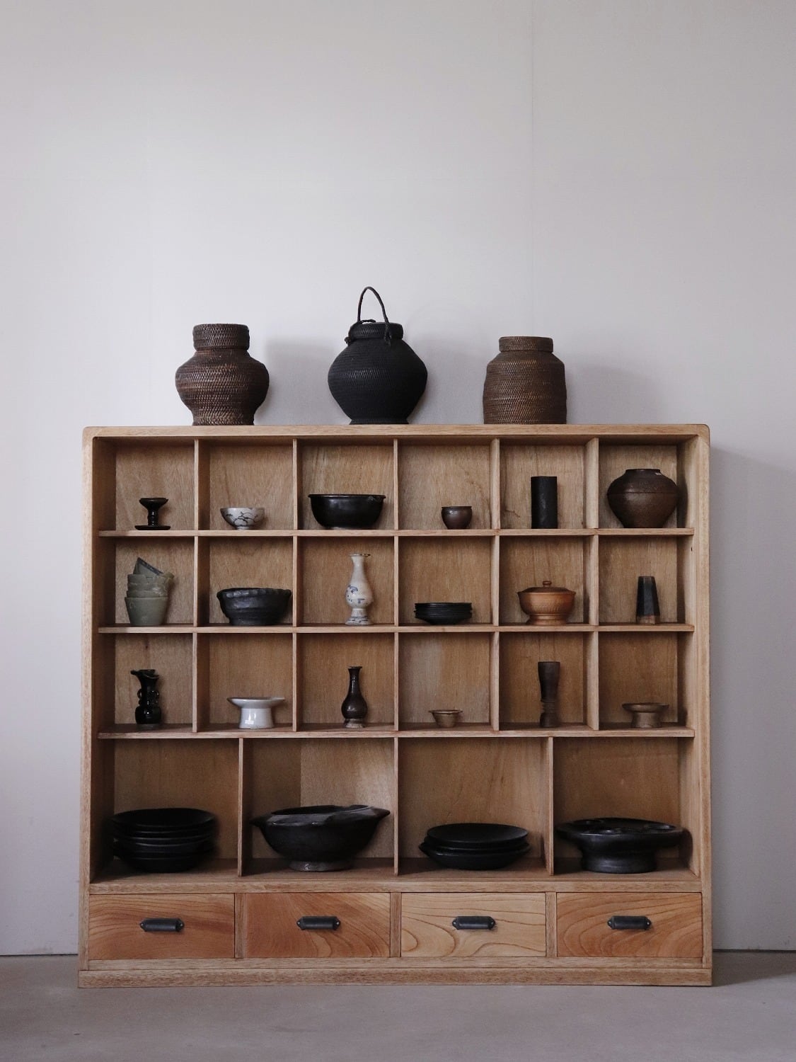 マス目棚 戸無 | アルドマ 古道具・古家具・アンティーク