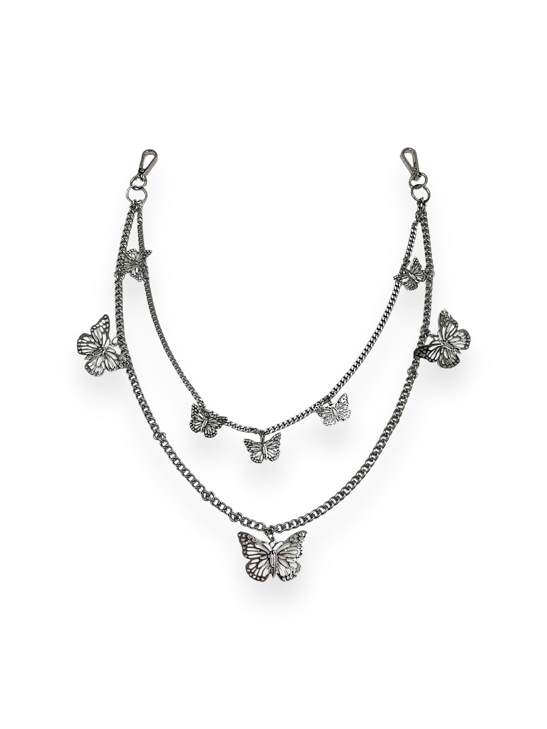 【PLANET STUDIO】butterfly double wallet chain