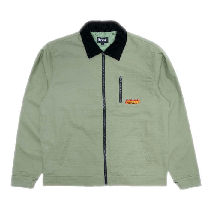 RIPNDIP HIGHWAY TO HECK WORK JACKET MILITARY GREEN リップン RIPNDIP HIGHWAY TO HECK WORK JACKET MILITARY GREEN リップン
