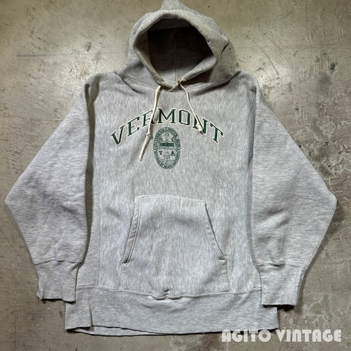 80's Champion チャンピオン リバースウィーブスウェットパーカー VERMONT 青タグ 旧ハトメ グレー SMALL USA製 希少 ヴィンテージ BA-2895 RM3316H