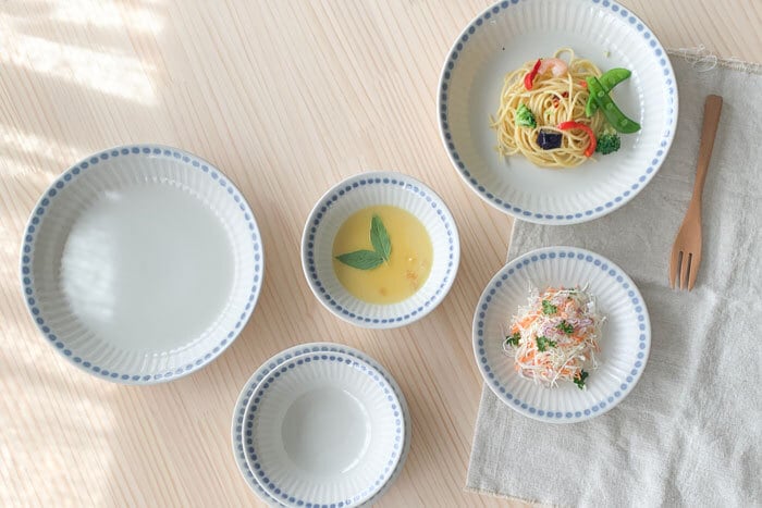 食器セット エンボス十草 2人用セット ホワイト 6枚セット ギフト