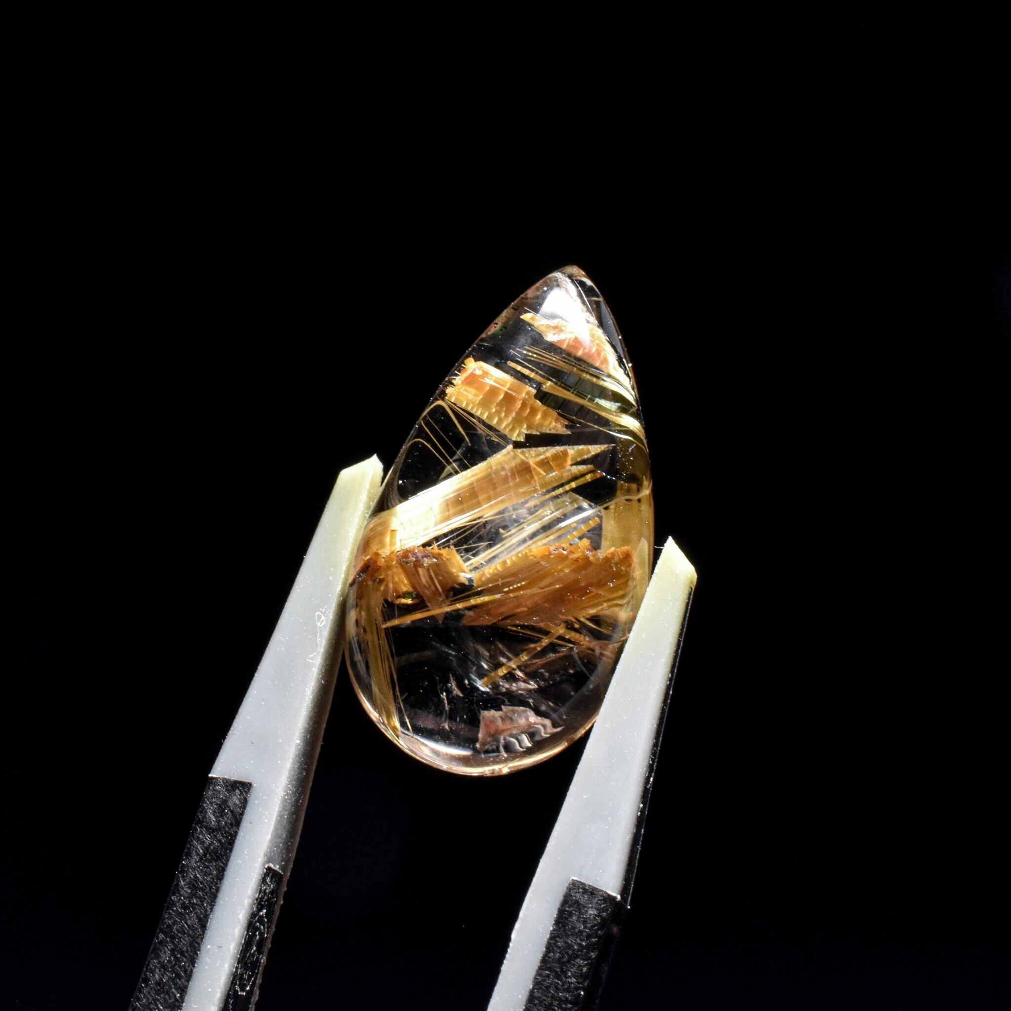 ヘマタイトフラワーゴールドルチルクォーツ ルース No.7 ブラジル産