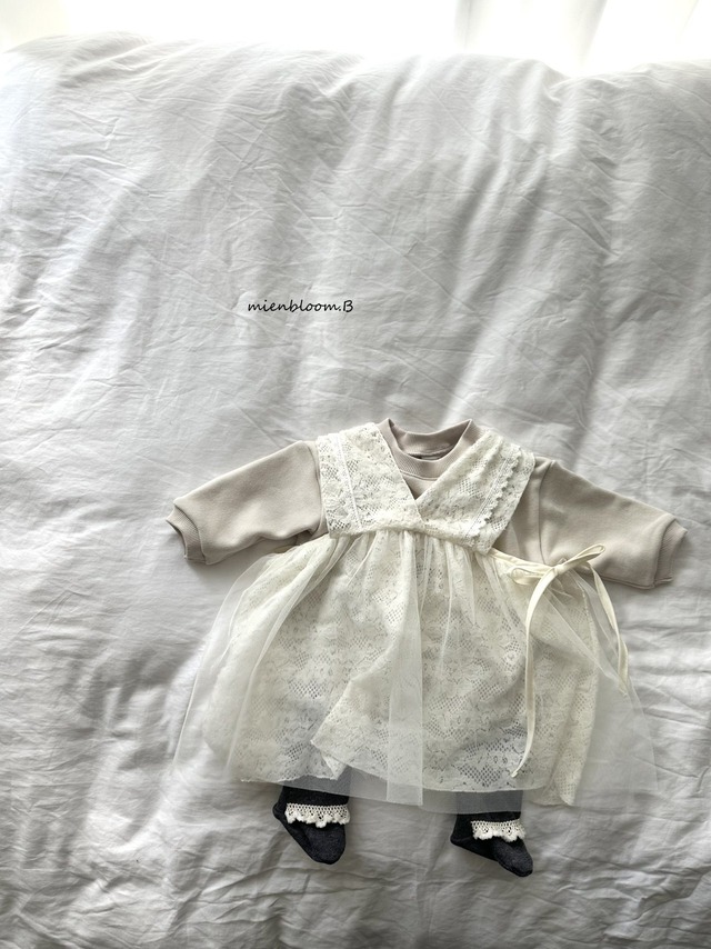 予約 KIDS - Fleece Princess One Piece [ mienbloom.B ]