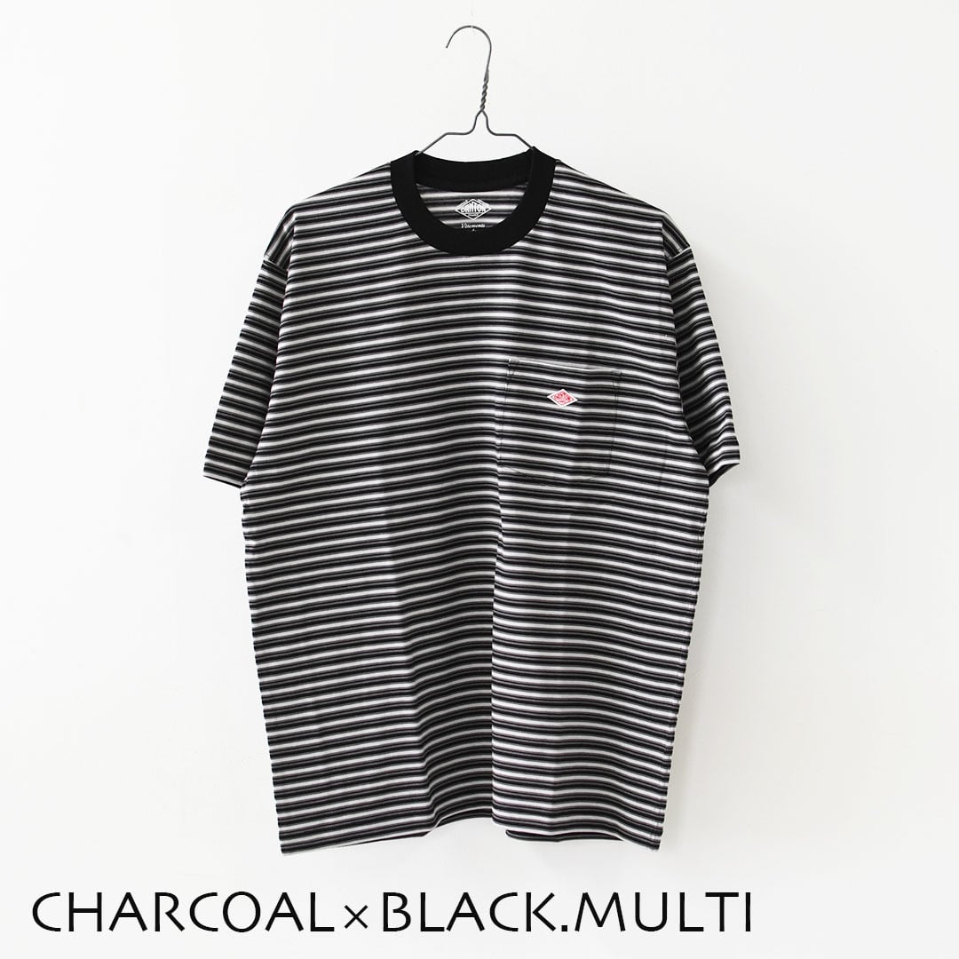 DANTON [ダントン] M SHORT SLEEVE POCKET T-SHIRT STRIPE [DT