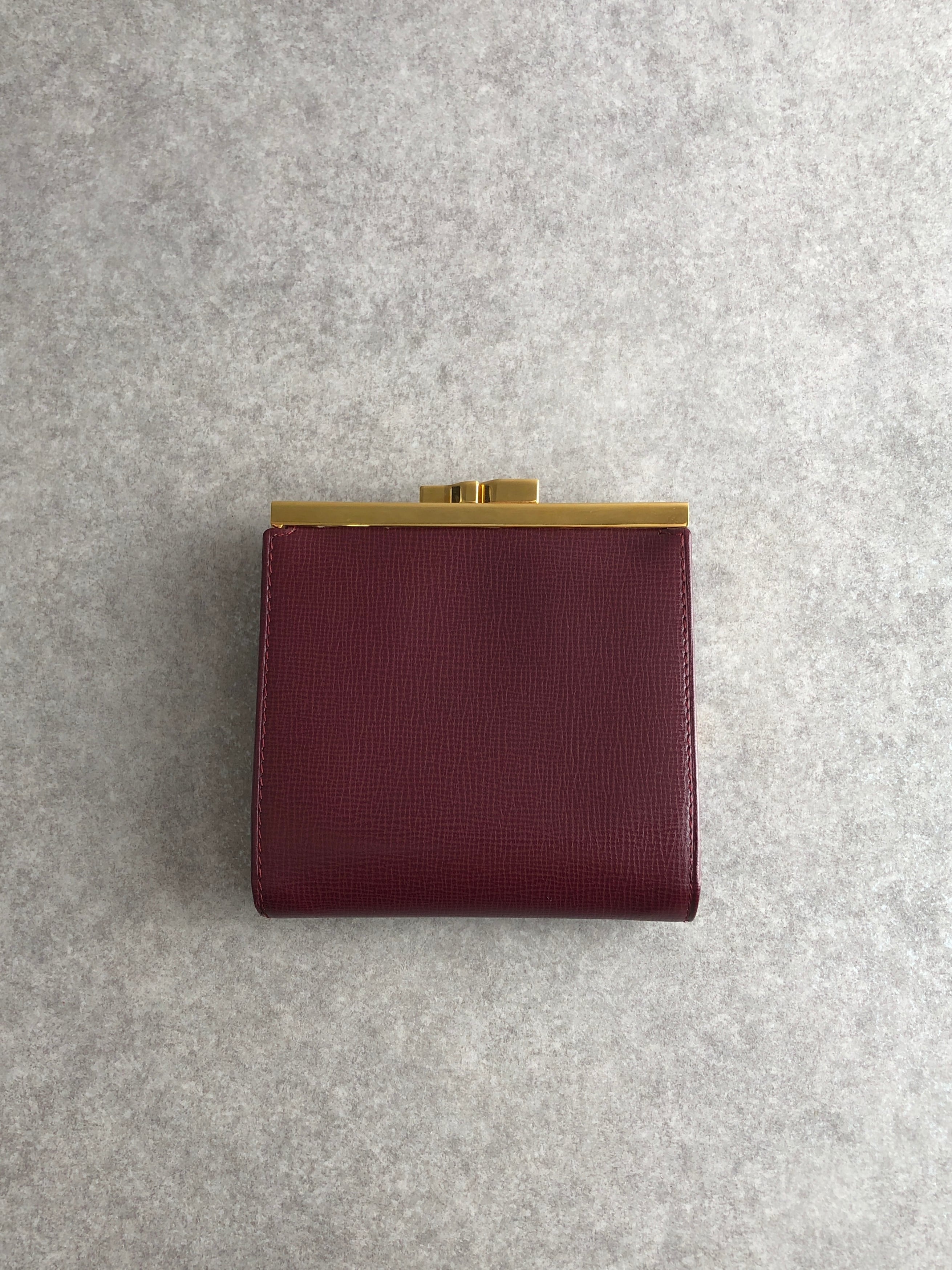 Cartier カルティエ マストライン 財布 ボルドー レザー 3つ折り
