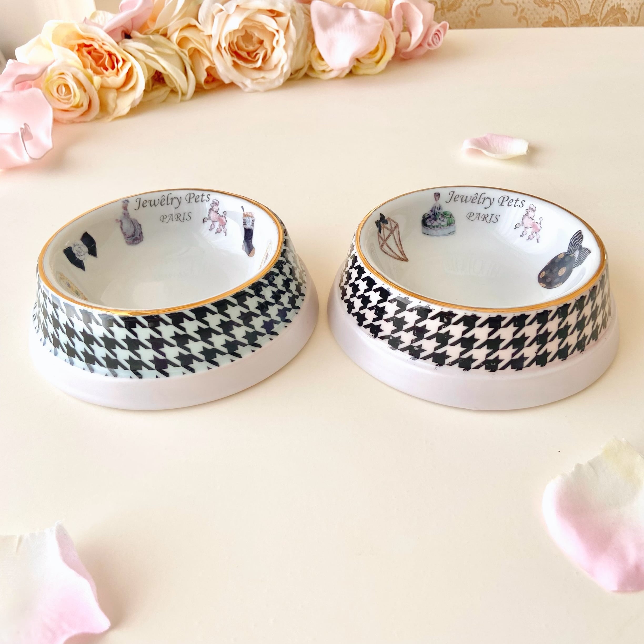 即納】お姫なワンちゃん用 天使とローズのフードボウル 公式通信販売