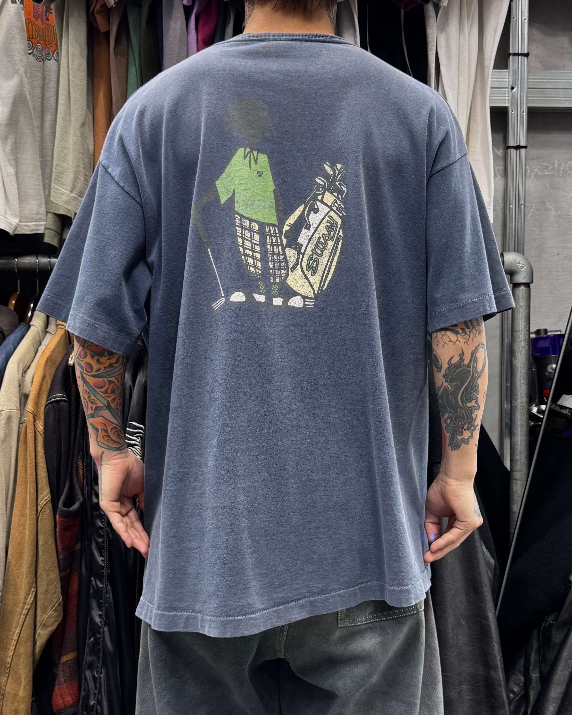 00's old stussy Design Open Collar Shirt “25 Anniversary” “CHANGO