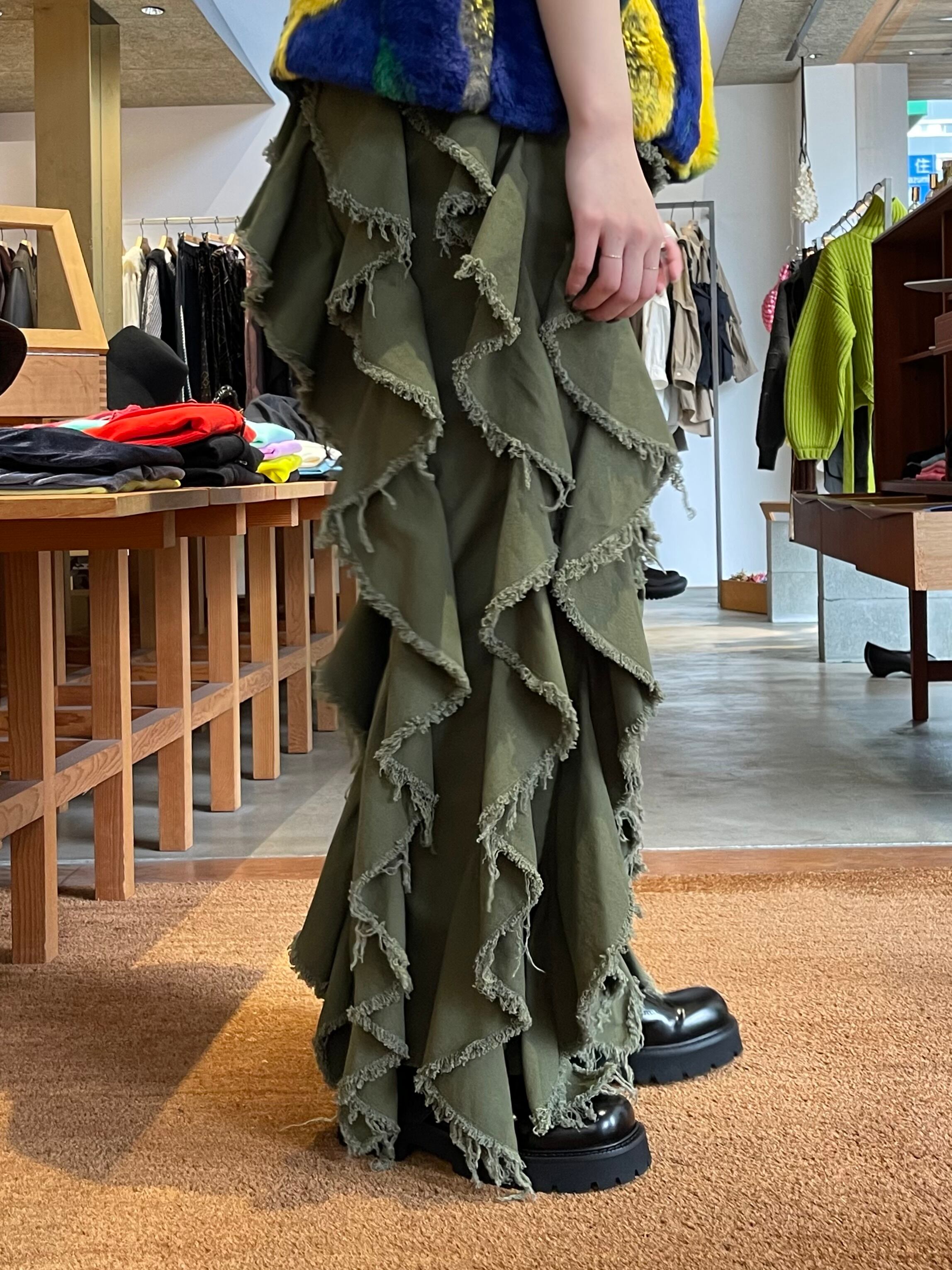 BELPER 23aw フリルチノパン