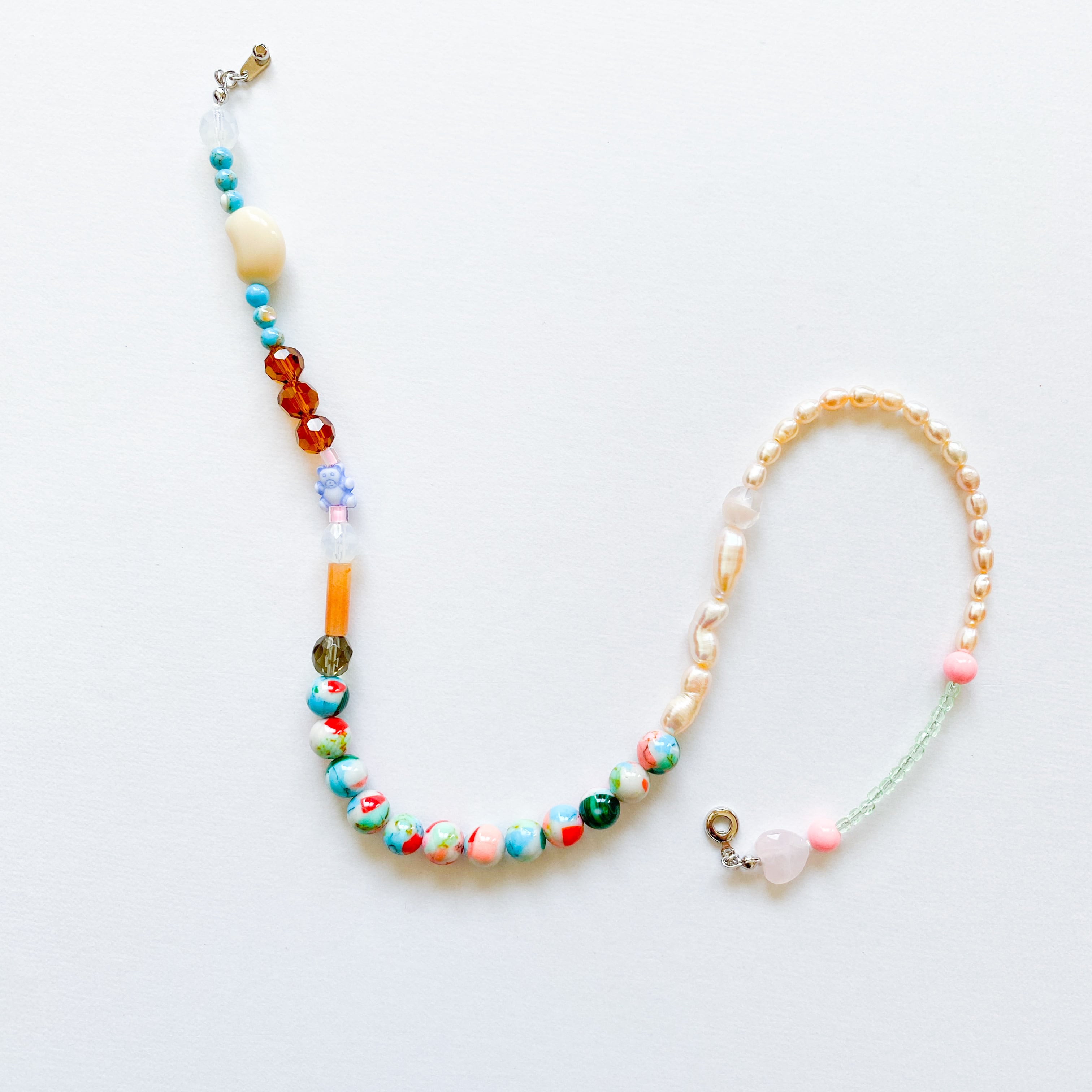 淡水パールとビーズのネックレス