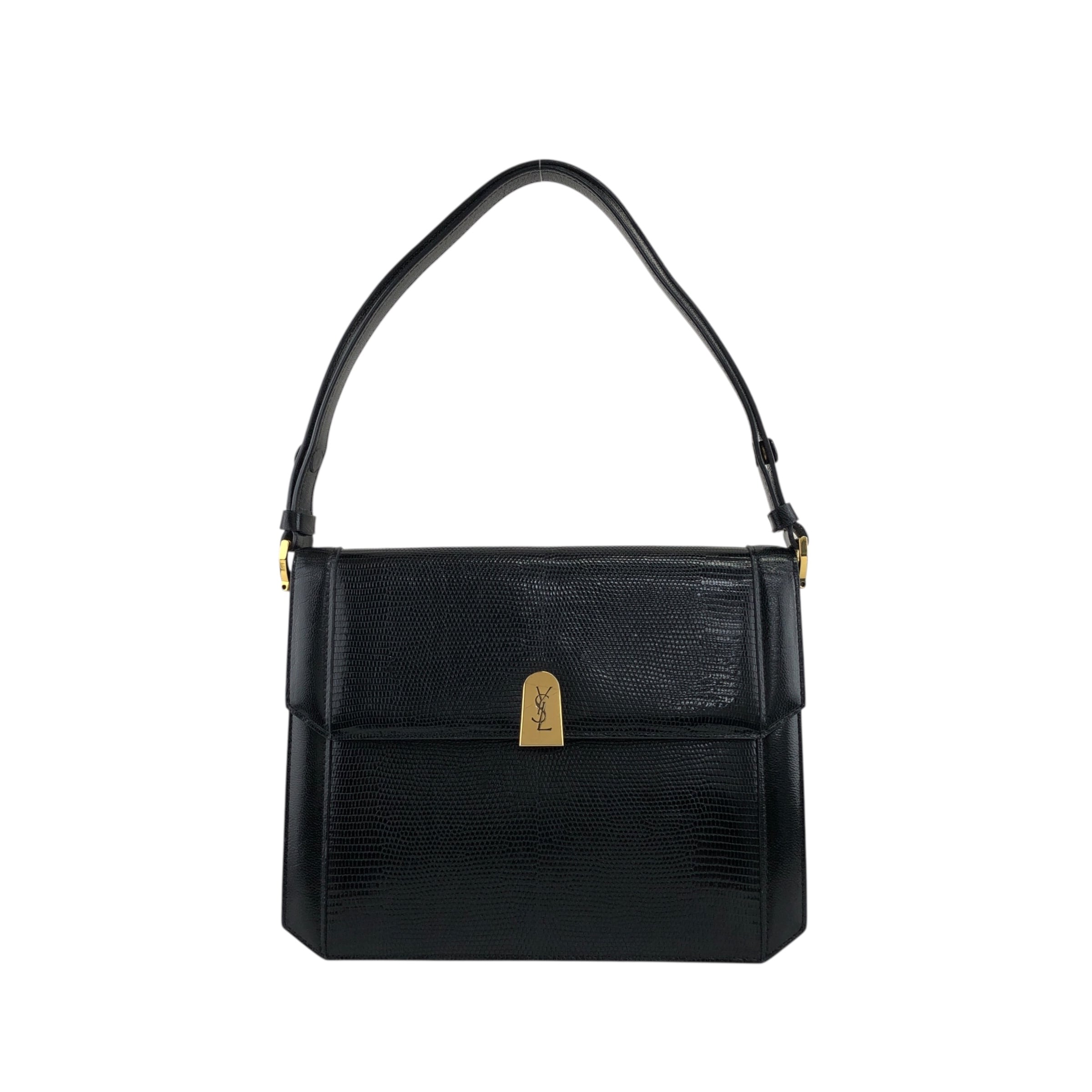 YSL ブラックレザーショルダーバッグ YSL ブラックレザー ショルダーバッグ