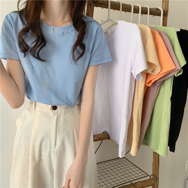 スタイルトップス サマーベーシックシャツ カジュアルスリムTシャツ 夏物 1号婦人44661005797