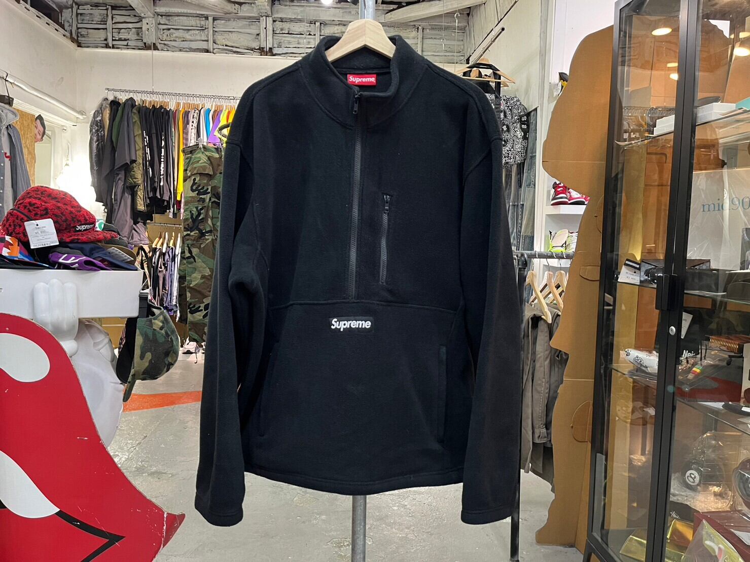 Supreme POLARTEC HALF ZIP PULLOVER BLACK XL 70248 | BRAND BUYERS OSAKA