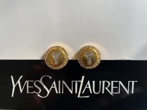 Yves Saint Laurent  Y・ラウンド ビジューイヤリン YSL イヴサンローラン earring