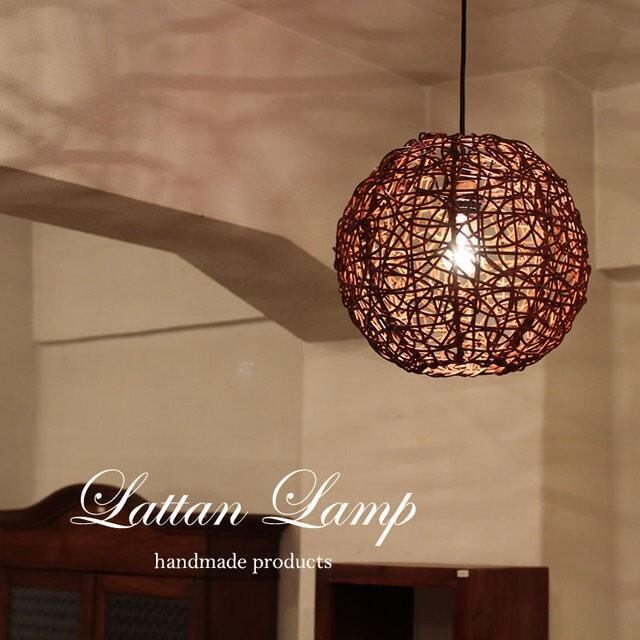 インテリア照明 リゾート気分♪ラタンペンダントライト 30㎝ L01