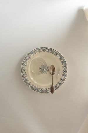 antique plate Clairefontaine Indien