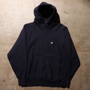 美品 L 80s USA ネイビー リバースウィーブ チャンピオン パーカー 無地 reverse weave champion