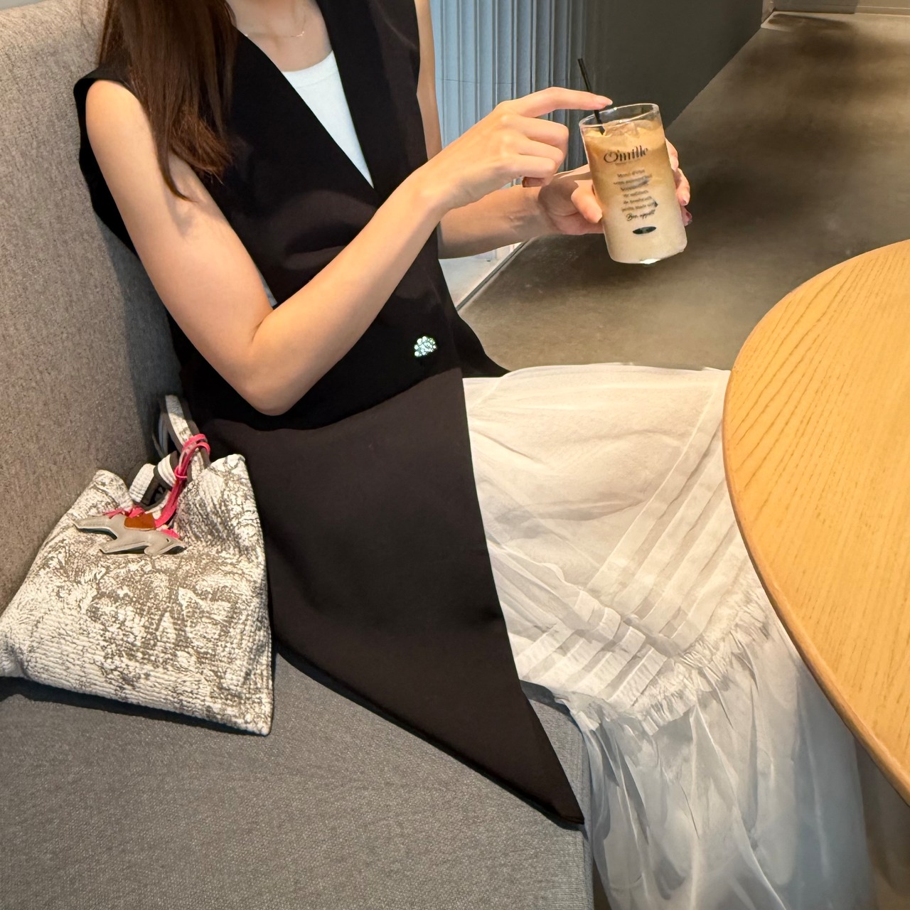 ビジューボタンベスト[30011]