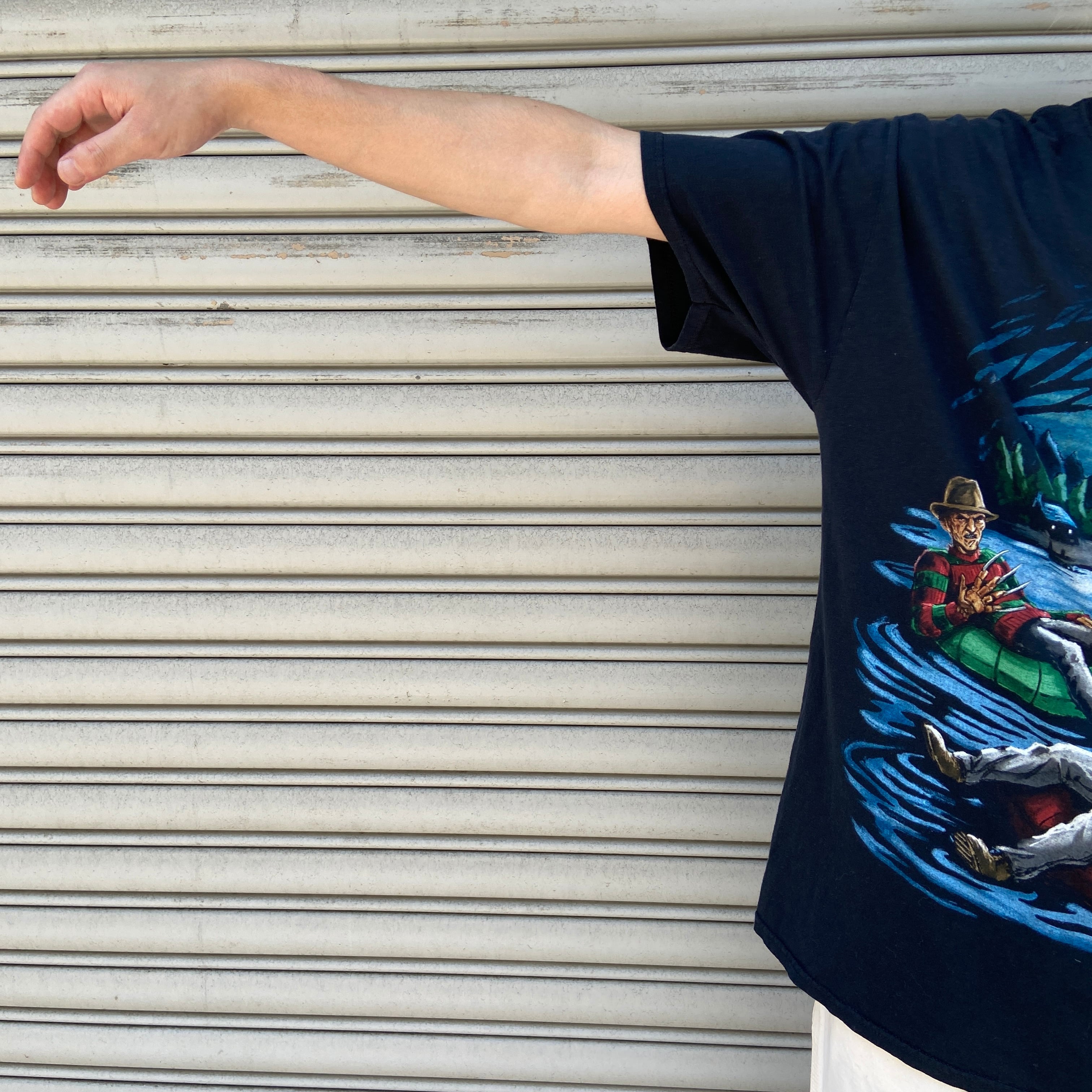 エルム街の悪夢 ムービーTシャツ フレディ ジェイソン ブラック L