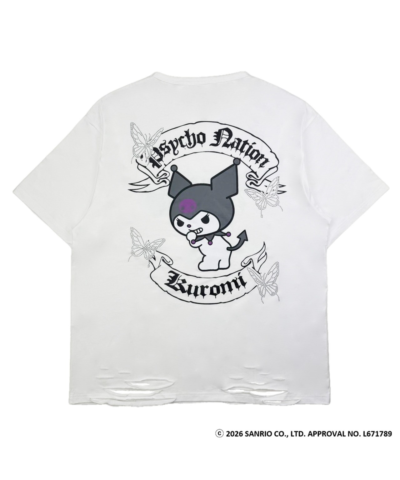 ◆KUROMI バタフライストーン S/S Tee◆ri-118627