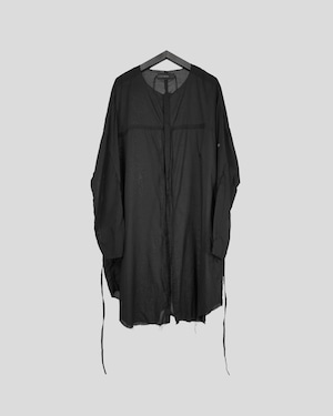 ASKYY / RIBBON CORD SMOCK SHIRTS / BLK