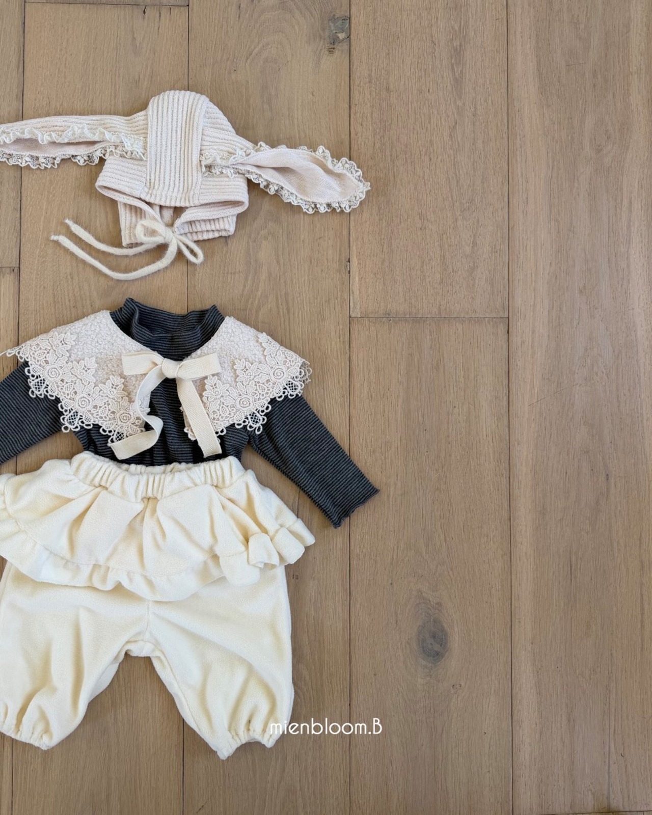 mien bloom B［取寄］knit bunny bonnet 26winter