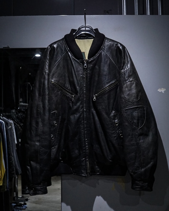 【add (C) vintage】80's〜90's  Vintage Loose Leather Bomber Jacket