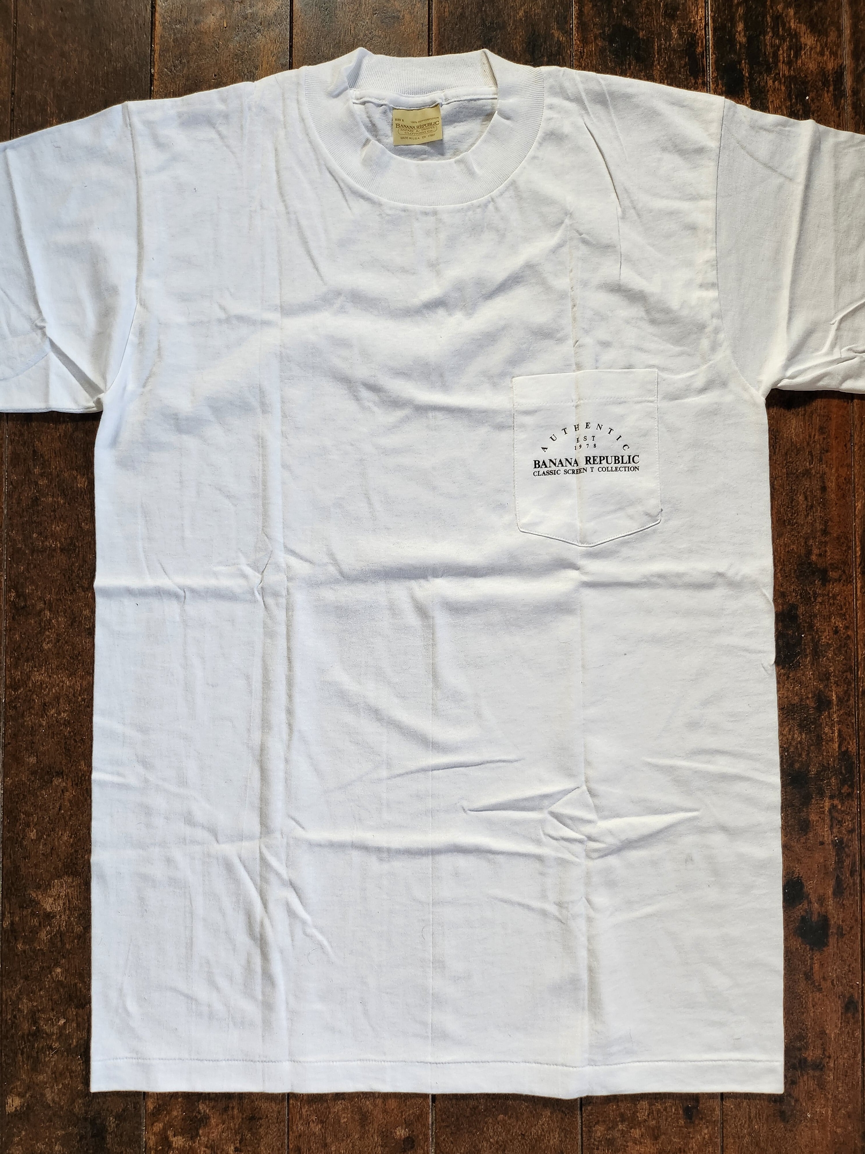 新品 ☆ 〜 80 s オリジナル 最 初期 茶 タグ バナナリパブリック T 