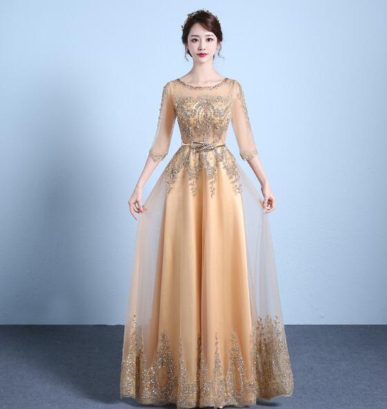 美品 チュール ロング ドレス スパンコール付き 【公式通販】