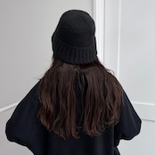 knit crusher hat/black