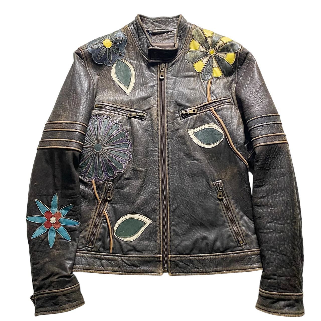 DOLCE&GABBANA craft leather riders jacket