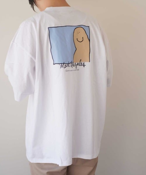 MARK GONZALES (マークゴンザレス) S/S BIG TEE / ワンポイント刺繍 ビッグ ポケット Tシャツ 2G7-11341 ホワイト