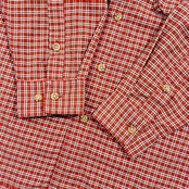 Fox Fire フォックスファイヤー チェック 長袖 ワークシャツ M/朱色系 メンズ アウトドア