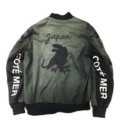 【bomber012】再構築ボンバー Tiger embroidery Military MIX BOMBER JACKET