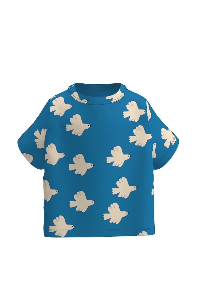 TINY COTTONS - DOVES TEE / blue