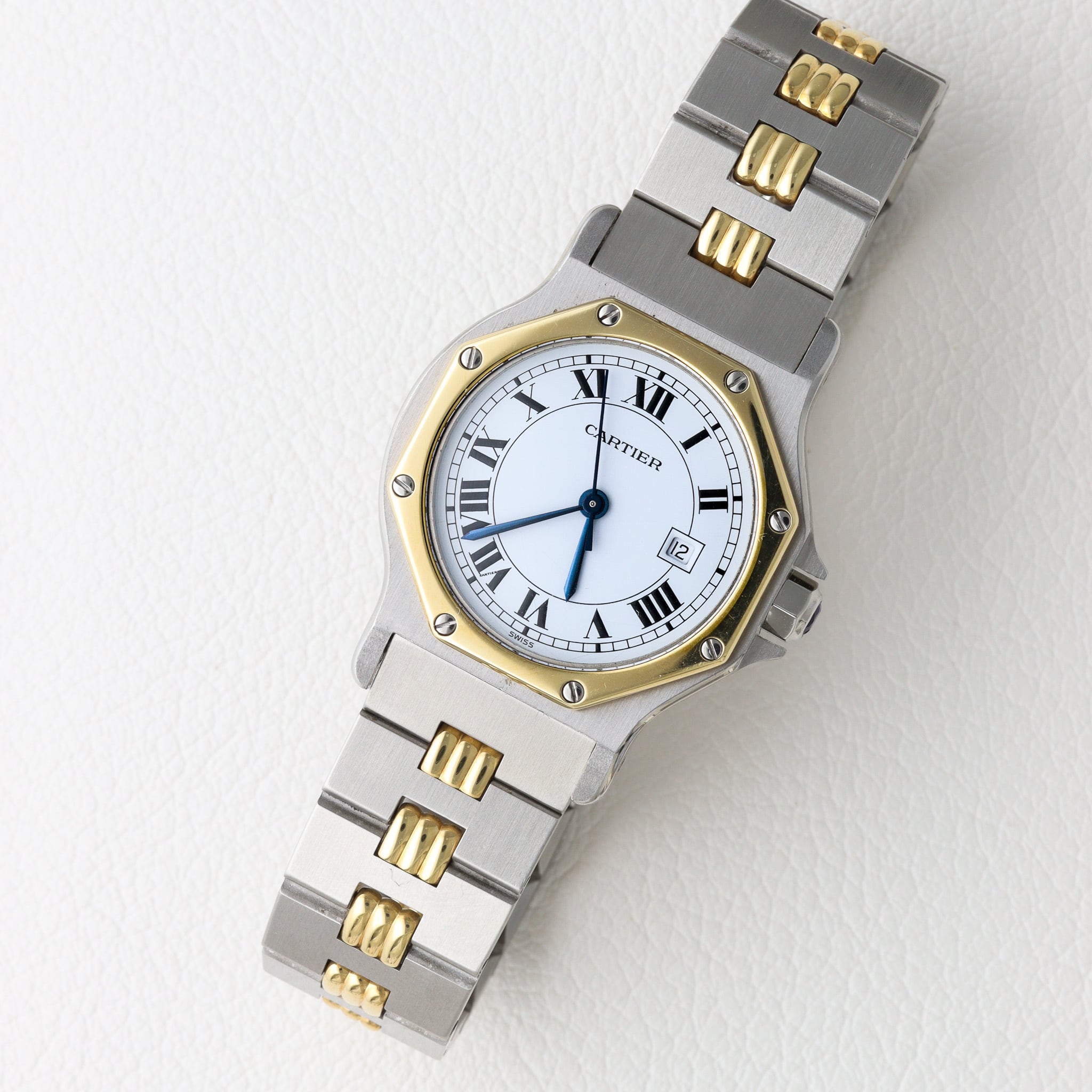 カルティエ サントスオクタゴン LM ゴドロン コンビ 自動巻き 初期型