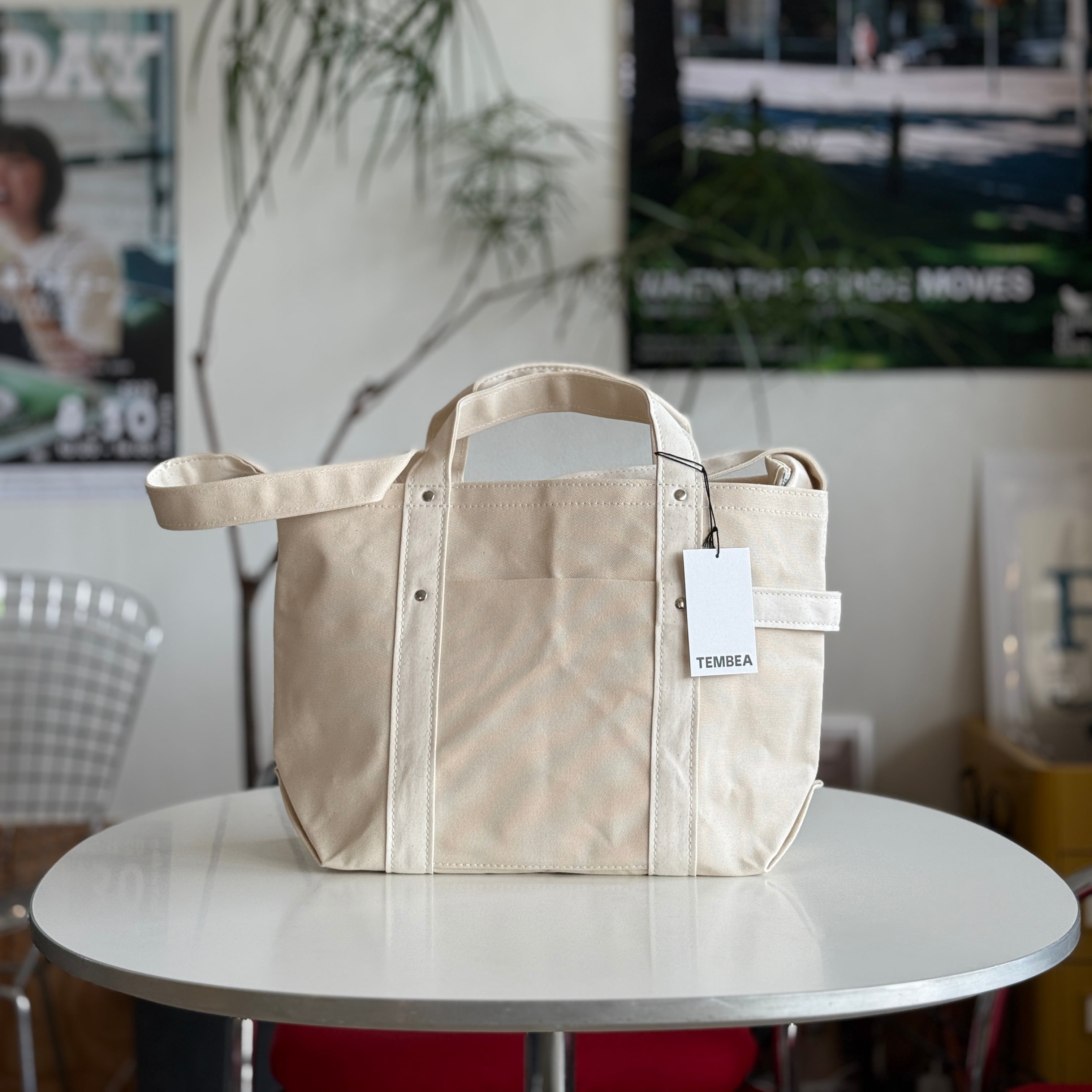 TEMBEA PAPER TOTE MEDIUM SAND-BEIGE | Lettre et Livre