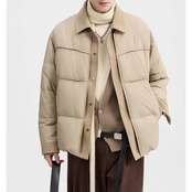 パッチポケット ヒップ丈ダウンジャケット af0434