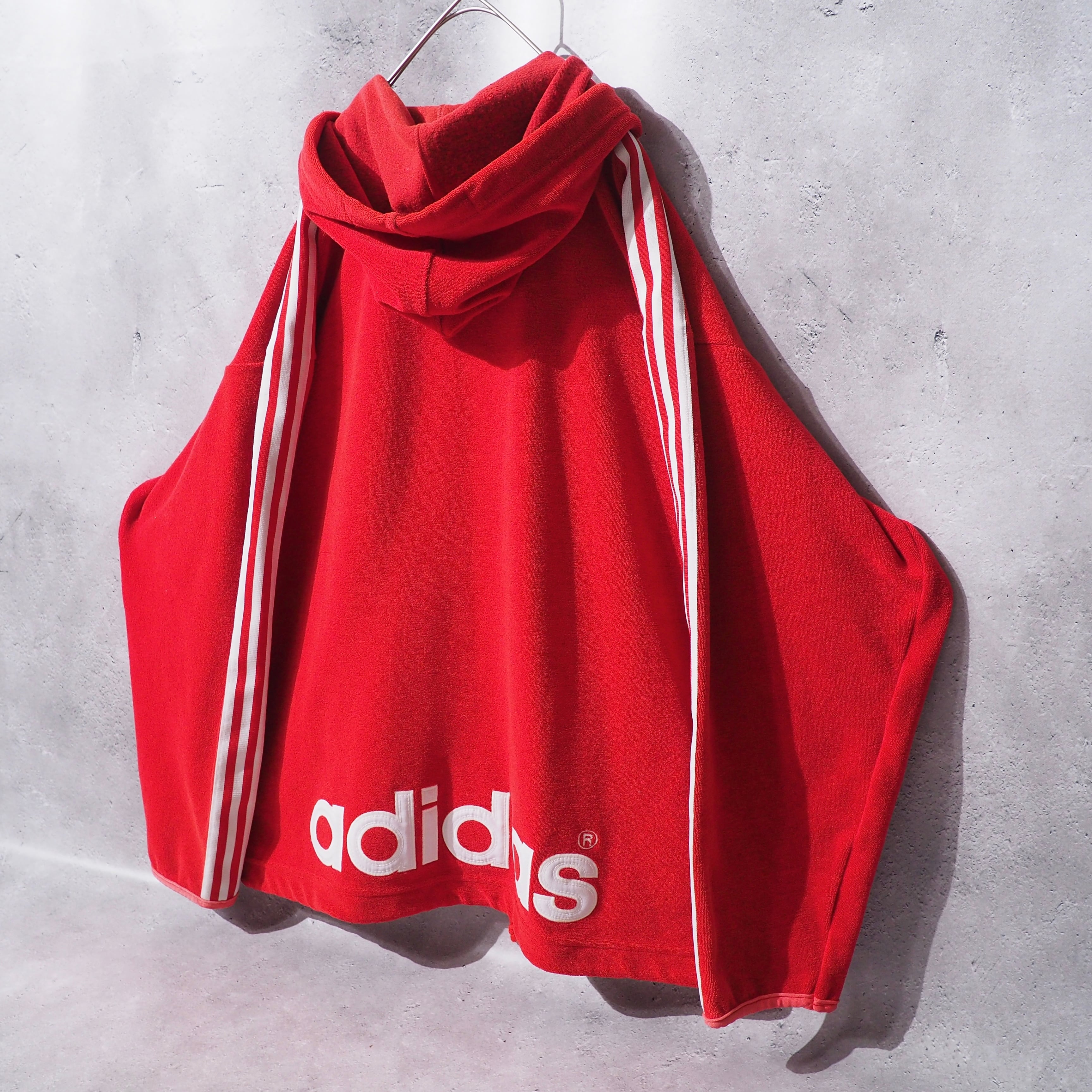 1980s " Old adidas " Pile Fabric vintage full zip Parker
