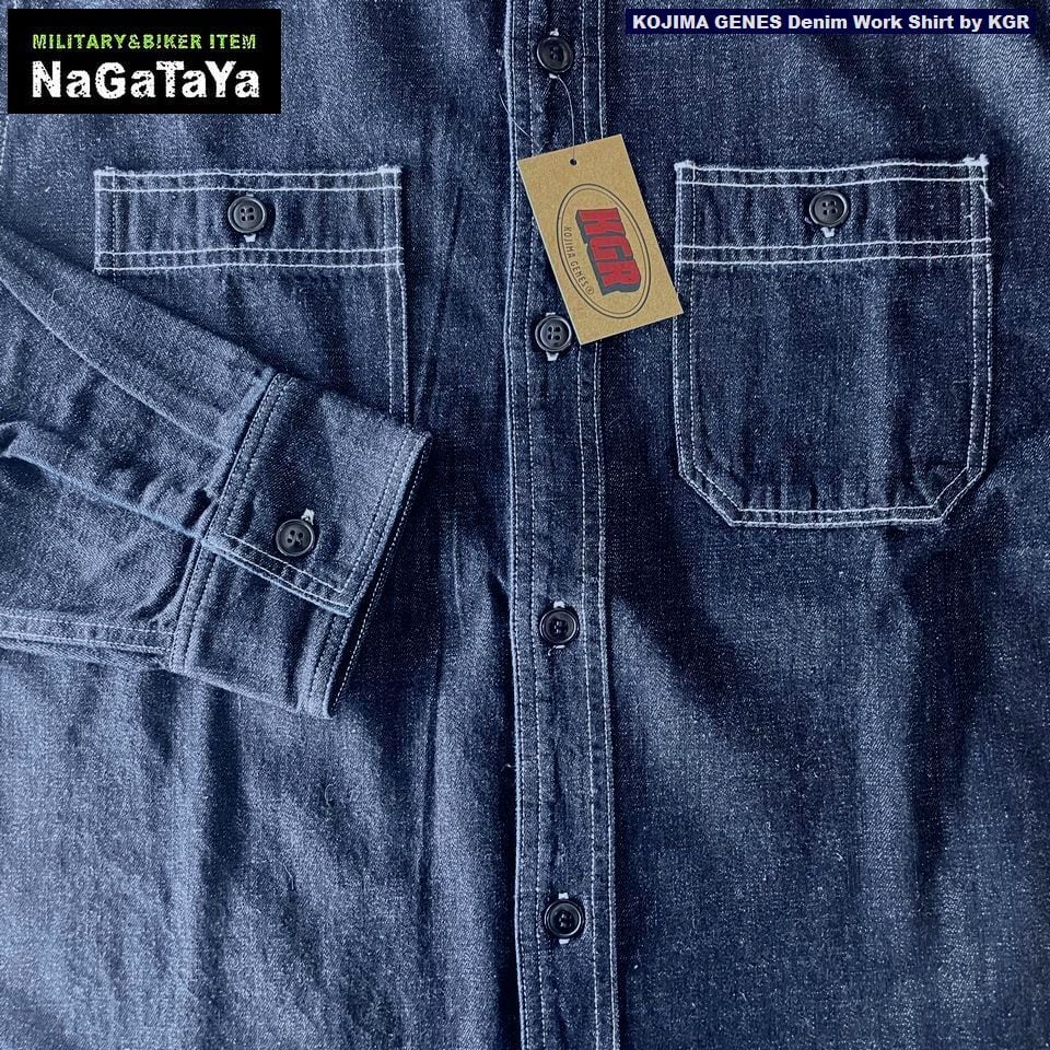 児島ジーンズ KOJIMA GENES KGR201 デニムワークシャツ 11oz