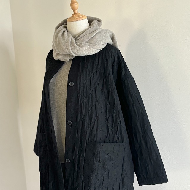quilting long jacket　キルティングロングジャケット　evam eva