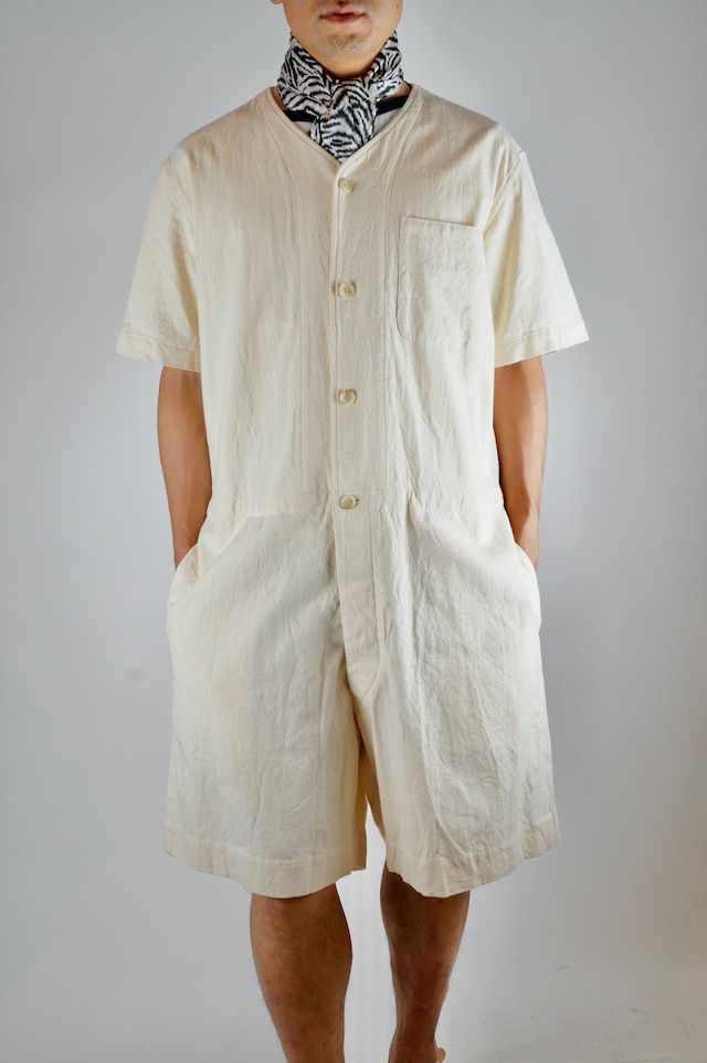 MAINU/Organic Cotton Short Sleeves Jump Suit