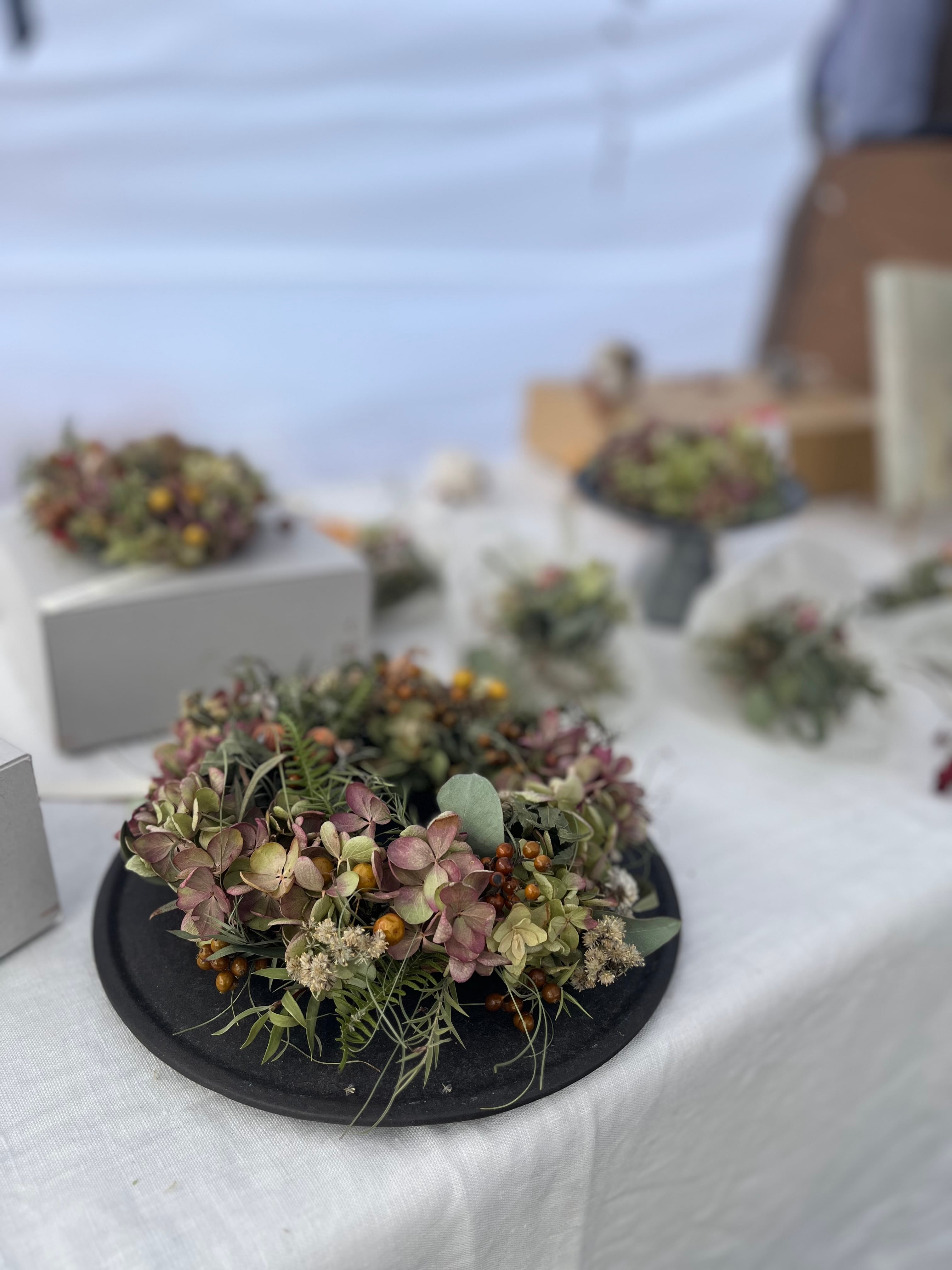 【おうちdeいちの市】水無月紫陽花と木の実のwreath