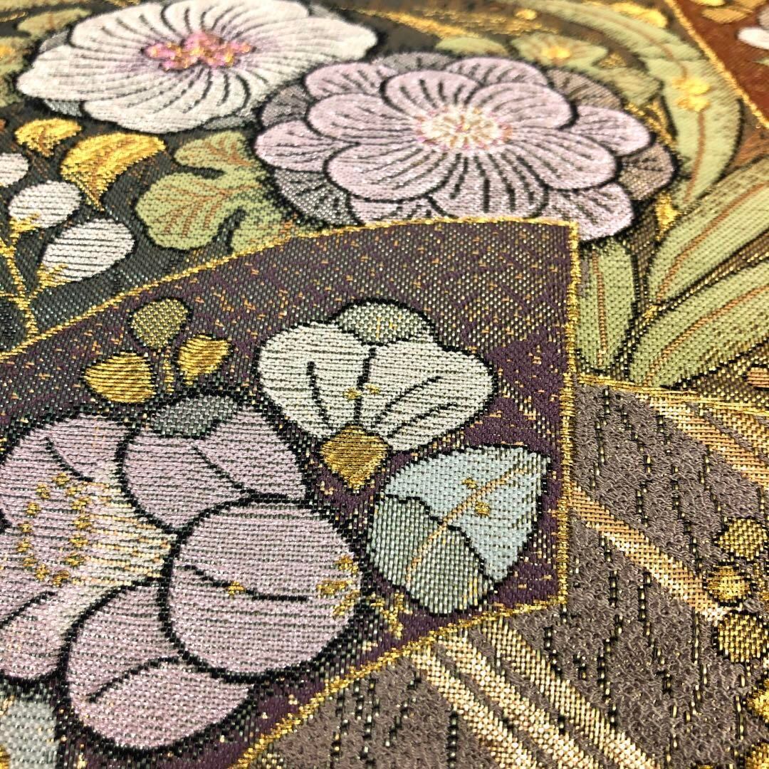 袋帯 地紙に辻が花模様 兎 金糸 やまとお誂え ガード加工 O-2325 