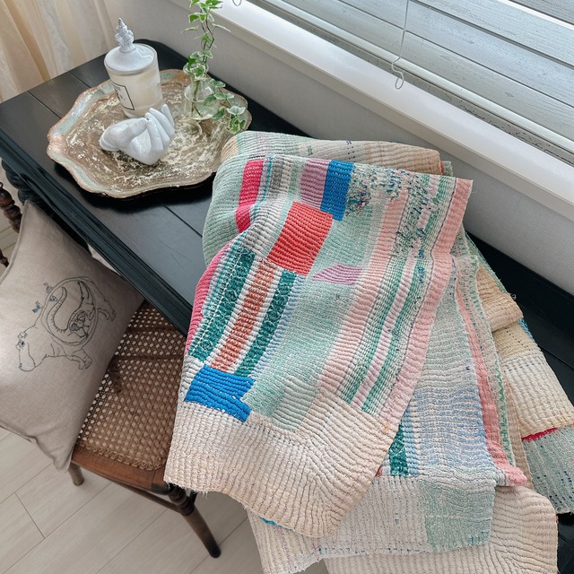 インド ヴィンテージカンタキルト VK003 | 130cm × 200cm