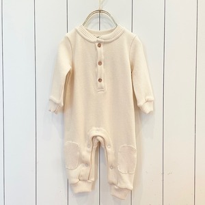 my little cozmo/Soft knit baby jumpsuit/Stone/GILBERT237