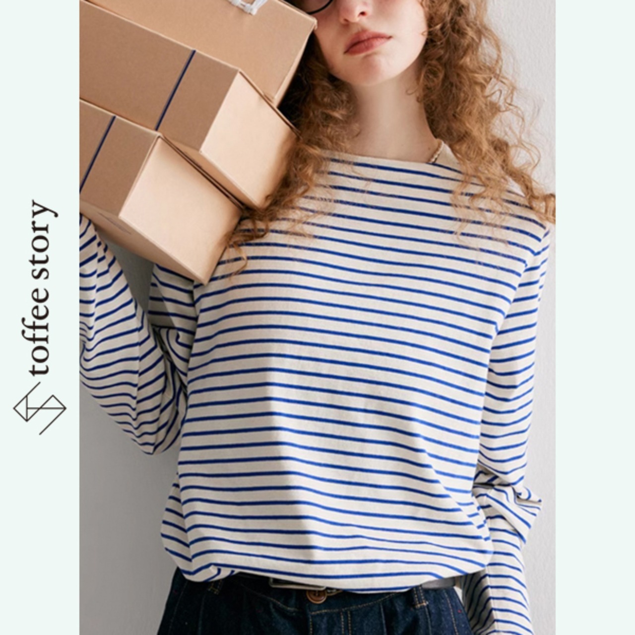 【2color】コットン100%の、ストライプロングスリーブTシャツ P0066