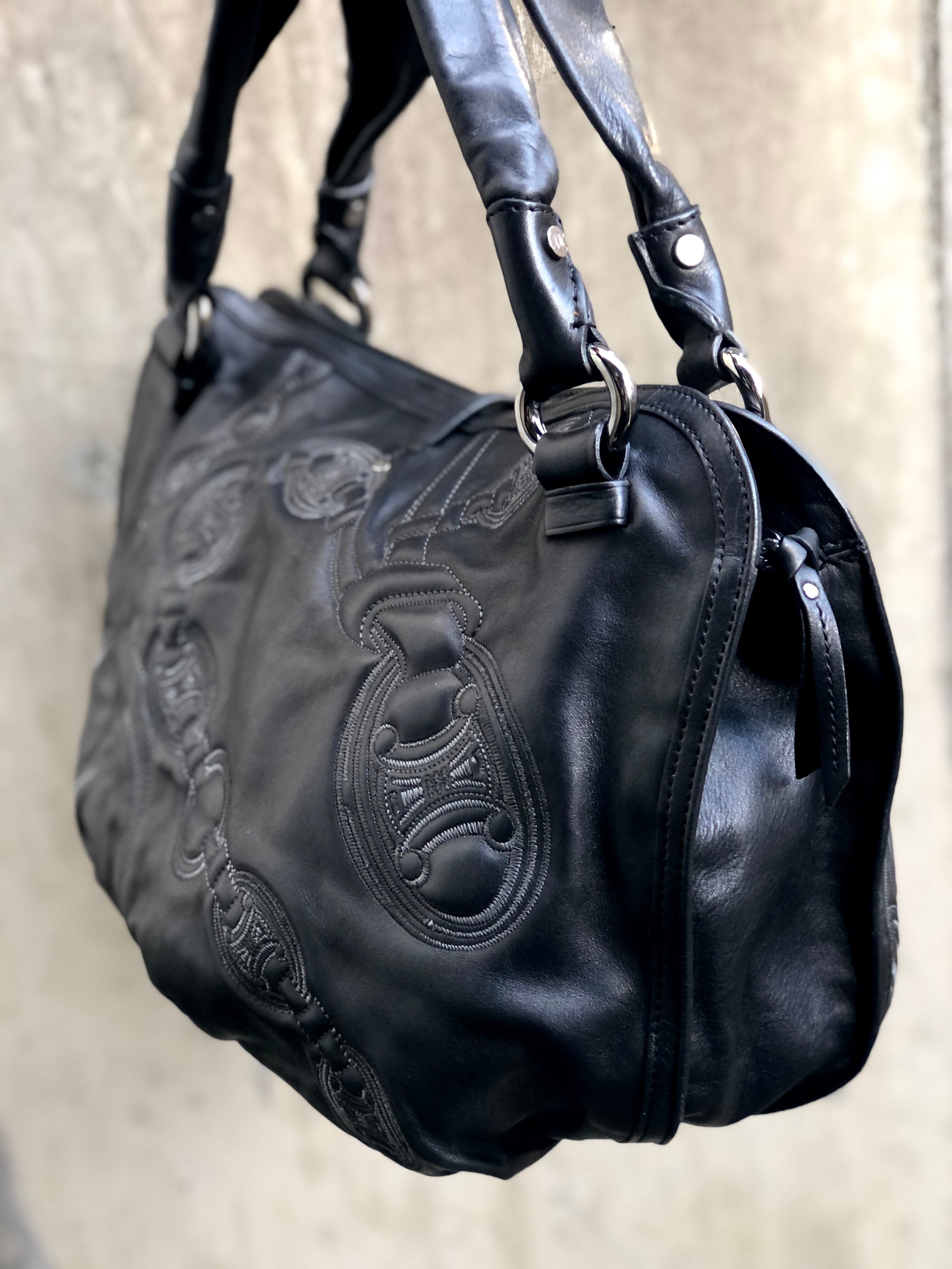 CELINE セリーヌ ビタースウィート レザー ハンドバッグ ブラック