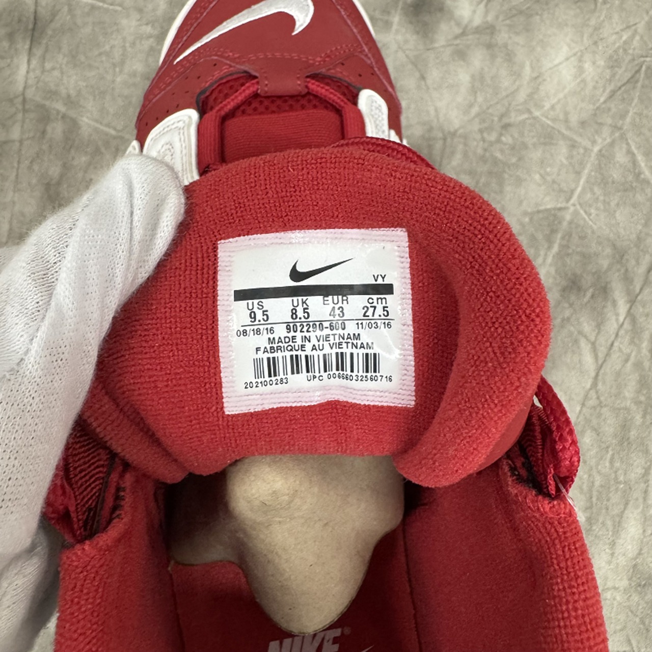 未使用】Supreme×NIKE/シュプリーム×ナイキ AIR MORE UPTEMPO/エア 