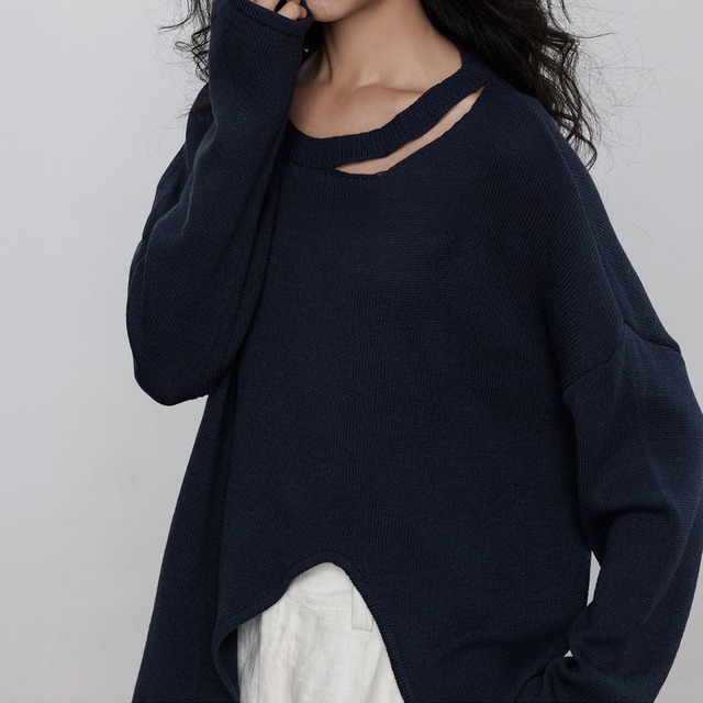 Minimal slash knit A00147